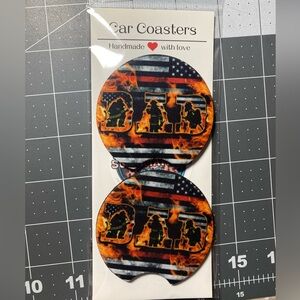Firefighter - Dad - Car coasters